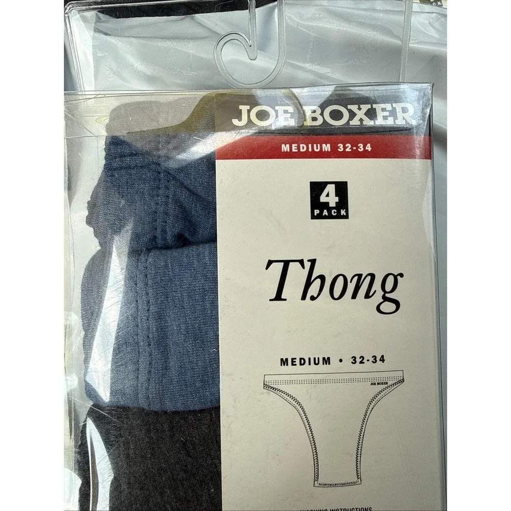 Joe Boxer NEW Men's 4 Pack Size M 32-34 Thong Underwear Sealed -Retired-Vintage